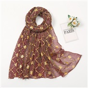 (  red ) color scarf  gold silver fashion gold square leisure head woman  V