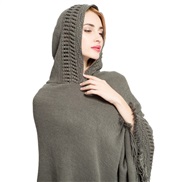 ( gray)Autumn and Winter belt woman tassel large size sweaters  imitate sheep velvet shawl