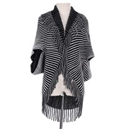 ( black)Autumn and Winter warm knitting shawl woman shawl cardigan short sleeves sweatersoncho