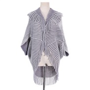 ( gray)Autumn and Winter warm knitting shawl woman shawl cardigan short sleeves sweatersoncho