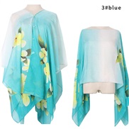 ( blue)summer imitate silk shawl print Sunscreen shawl gift scarves shawlshawl