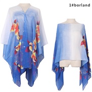 ( sapphire blue )summer imitate silk shawl print Sunscreen shawl gift scarves shawlshawl