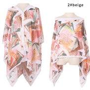 ( Beige) gift scarves Pearl buckle Sunscreen shawl print scarves shawlshawl