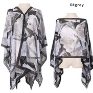 ( gray) gift scarves Pearl buckle Sunscreen shawl print scarves shawlshawl