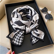 ( black and white.)scarves woman belt spring autumn Korean style imitate silk belt all-Purpose ornament neckerchief all
