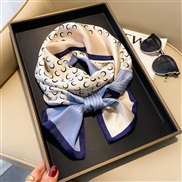 (  blue )scarves woman belt spring autumn Korean style imitate silk belt all-Purpose ornament neckerchief all-Purpose b