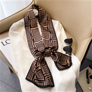 (  black )scarves woman belt spring autumn Korean style imitate silk belt all-Purpose ornament neckerchief all-Purpose 