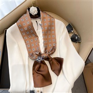 (  brown)scarves woman belt spring autumn Korean style imitate silk belt all-Purpose ornament neckerchief all-Purpose b