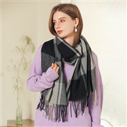 (65*185CM)( black ) imitate sheep velvet scarf Winter scarf woman shawl thick warm tassel Collar