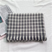 (70*185CM )( gray)houndstooth scarf woman Winter grid imitate sheep velvet scarf thick shawl Collar woman