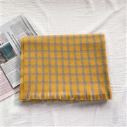 (70*185CM)( yellow)houndstooth scarf woman Winter grid imitate sheep velvet scarf thick shawl Collar woman