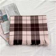 (70*185CM)( light pink )houndstooth scarf woman Winter grid imitate sheep velvet scarf thick shawl Collar woman