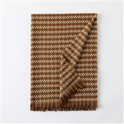 (70*185CM)(  Light Camel)houndstooth scarf woman Winter grid imitate sheep velvet scarf thick shawl Collar woman