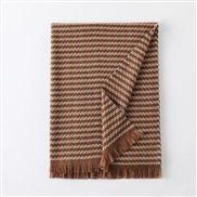 (70*185CM)houndstooth scarf woman Winter grid imitate sheep velvet scarf thick shawl Collar woman