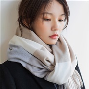 (70*180cm)scarf woman Autumn and Winter thick warm imitate sheep velvet big grid scarf woman Winter shawl Collar