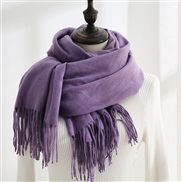 (70*180CM .)(purple) scarf  China imitate sheep velvet scarf warm Korean style fashion tassel Collar