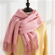 (70*180CM .)( Pink) scarf  China imitate sheep velvet scarf warm Korean style fashion tassel Collar