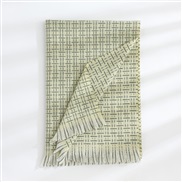 (70*190cm)Autumn and Winter scarf Stripe grid print imitate sheep velvet scarf woman warm shawl