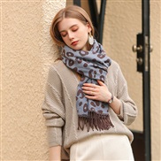 (65mm*180mm)( blue )scarf woman tassel imitate sheep velvet leopard print scarf warm shawl
