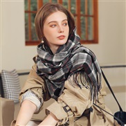 (65*180CM)( yellow)grid scarf Winter imitate sheep velvet scarf shawl warm Collar woman