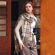 (65*180CM)( Pink)grid scarf Winter imitate sheep velvet scarf shawl warm Collar woman