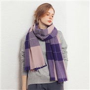 (70*180CM)( Lilac colour)grid scarf imitate sheep velvet scarf shawl woman  fashion thick warm Collar