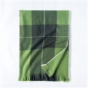 (70*180CM)( green)grid scarf imitate sheep velvet scarf shawl woman  fashion thick warm Collar