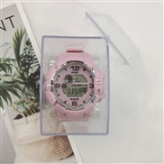 (purple)ns Korean style nght-lumnous sport man woman electronc watch  candy colors student watch