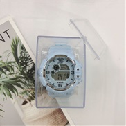 ( blue)ns Korean style nght-lumnous sport man woman electronc watch  candy colors student watch
