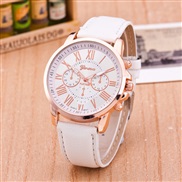 ( white)three Double layer Word surface Rome digit belt watch