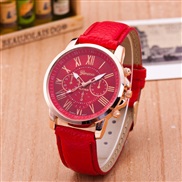 ( red)three Double layer ord surface Rome dgt belt watch