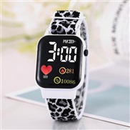 (black and white leopard print)ED electronc watchY style square aterproof dgt sport studentED electronc watch