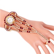 ( red) lady watchhorasan trend lady fully-jewelled chain watch