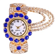 ( blue) Korean style lady damond temperament quartz watch fashon Alloy bangle watch woman style