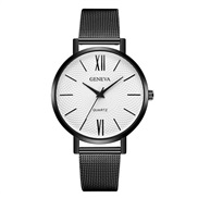 ( black White face black)wsh style personality creative print lady watch Rome calibration fashion belt quartz watch-fac