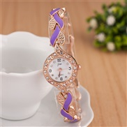 (purple) creatve lady fashon trend Leaf Bracelets quartz watch woman