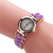 (purple)creatve watch lady  weave Bracelets bangle watch-face