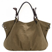 ( khaki)canvas bag occidental style fashion all-Purpose Korean style retro new women big bag portable shoulder