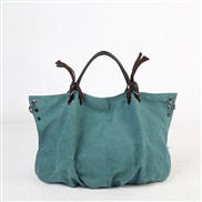( green)canvas bag occidental style fashion all-Purpose Korean style retro new women big bag portable shoulder