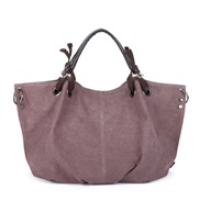 ( purple )canvas bag occidental style fashion all-Purpose Korean style retro new women big bag portable shoulder