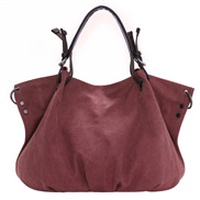 ( purple )canvas bag occidental style fashion all-Purpose Korean style retro new women big bag portable shoulder