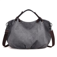 ( gray)canvas bag occidental style fashion all-Purpose Korean style retro new women big bag portable shoulder