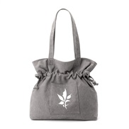 ( gray)high capacity day Korean style handbag bag lady Shoulder bag print all-Purpose canvas bag woman