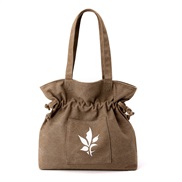 ( Brown)high capacity day Korean style handbag bag lady Shoulder bag print all-Purpose canvas bag woman
