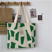 ( green)canvas bag woman shoulder big studentins wind belt zipper portable canvas