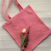 ( red)ins wind retro cotton grid Shoulder bag all-Purpose belt canvas bag student portable woman