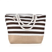 ( brown stripe) Stripe bag  lady Shoulder bag leisure woman canvas bag