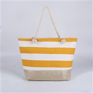 ( while  stripe) Stripe bag  lady Shoulder bag leisure woman canvas bag