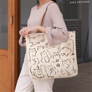 (MIMI  khaki)canvas bag woman high capacity handbag original bag big student Shoulder bag