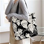 (  black)canvas bag woman high capacity handbag original bag big student Shoulder bag